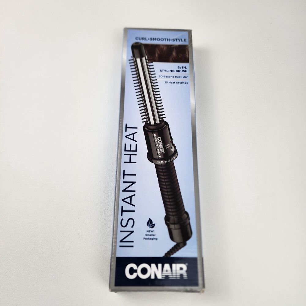 Conair Instant Heat 3/4" Styling Brush Curl Smooth Style Dual Voltage